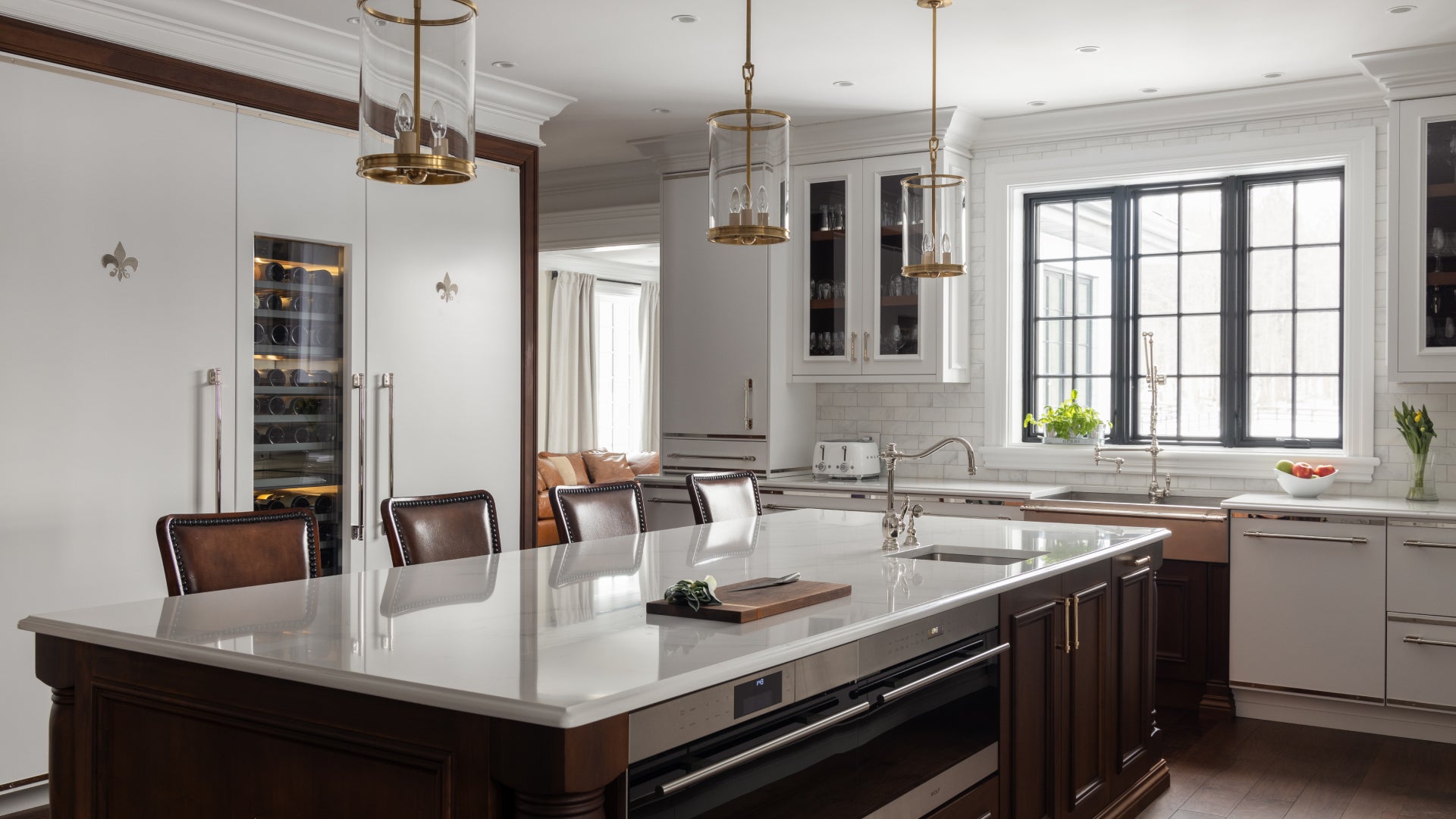 kitchen renovation with white french kitchen ranges